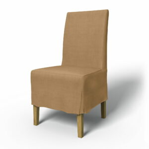 IKEA - Henriksdal Dining Chair Cover Medium skirt with Box Pleat (Standard model), Hemp, Linen - Bemz