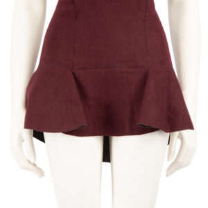 Isabel Marant Burgundy Ruffle Accent Mini Skirt