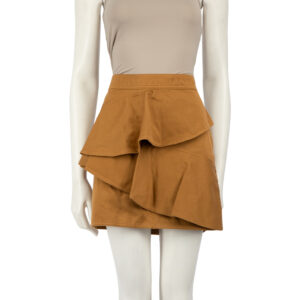 Isabel Marant Isabel Marant �toile Brown Ruffle Accent Mini Skirt