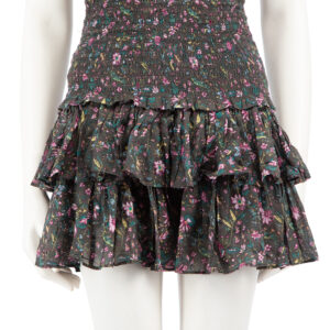 Isabel Marant Isabel Marant �tolie Khaki Floral Print Ruffle Skirt