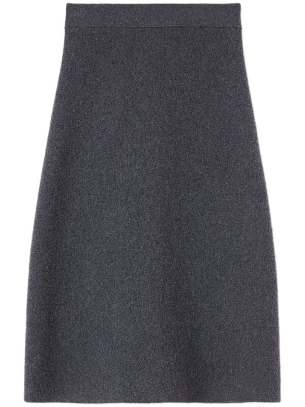 JIL SANDER- Wool A-line Midi Skirt