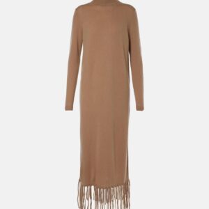 Jardin des Orangers Fringed cashmere and wool sweater dress