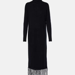 Jardin des Orangers Fringed wool and cashmere sweater dress