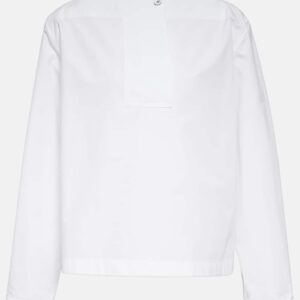 Jil Sander Cotton poplin pleated top