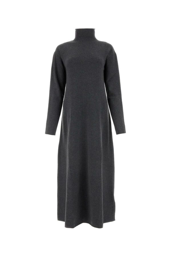 Jil Sander Dark Grey Cashmere Sweater Dress