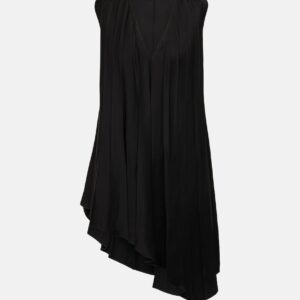 Joseph Pleated asymmetric satin top