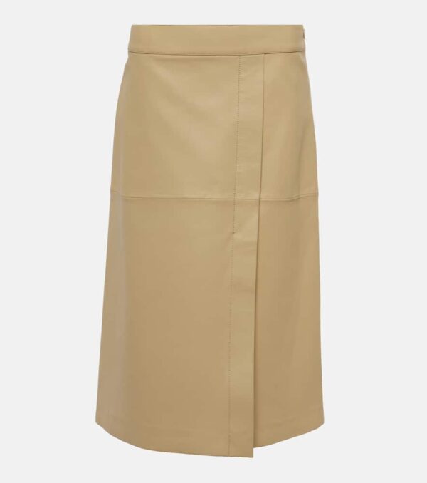 Joseph Sevres leather pencil skirt