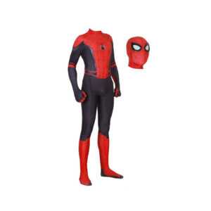 (Jumpsuit+HeadCover, XS(Suggest Height 90-110 cm)) SpiderMan Far From Home Cos Costume Bodysuit