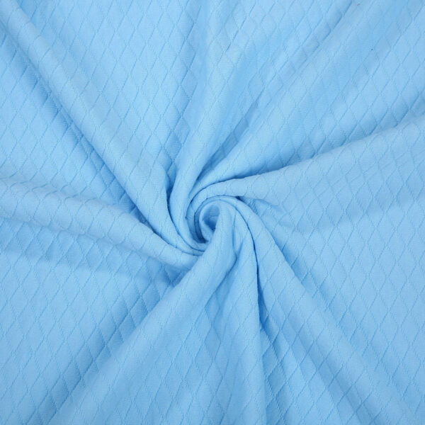 Knit Jersey Fabric Pastel Blue Newborn Props Material.double Knitted Quilt Style Harlequin Diamond Design.hoddy, Baby Grows, Pants Neotrims