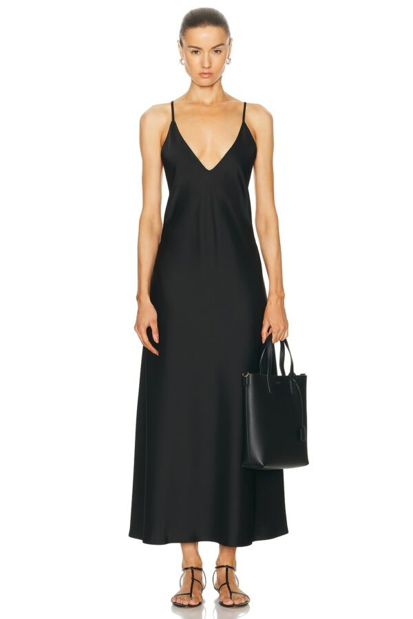 LESET Barb Backless Dress in Black - Black. Size XS (also in L, M, S).