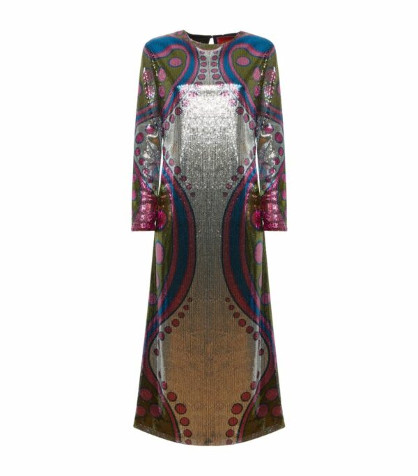 La Doublej Embellished Supreme Swing Maxi Dress