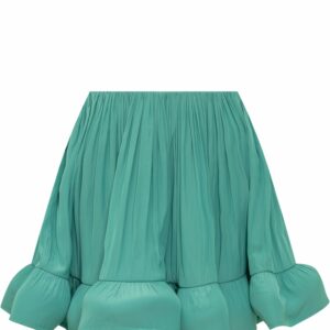 Lanvin Charmeuse Ruffle Skirt