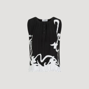 Lanvin Sleeveless Pleated Top