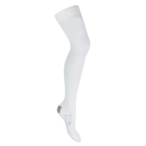 (Large, White) Unisex Medical Grade Class 1 Compression Anti Embolism Stockings