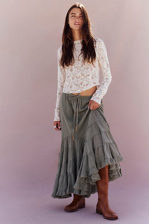 Like A Mermaid Maxi Skirt by free-est at Free People in Sea Spray, Size: Small