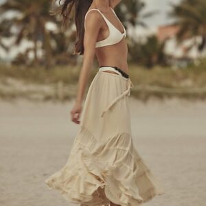 Like A Mermaid Maxi Skirt by free-est at Free People in Wet Plaster, Size: XL