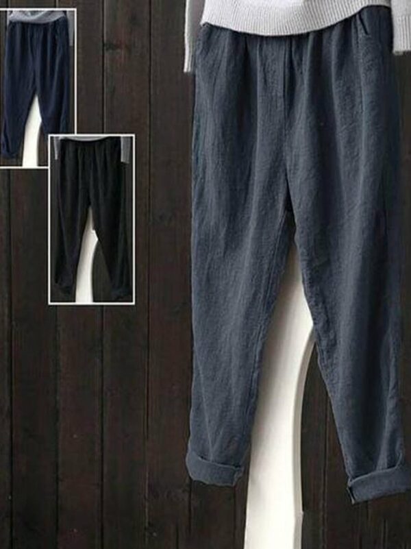 Linen Casual Pants Summer Spring Women Bottoms Long Pants