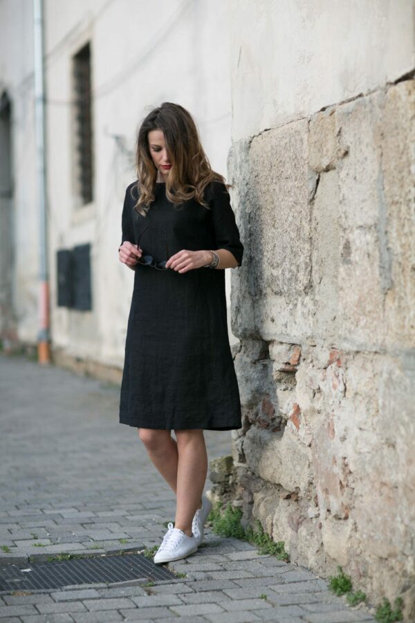 Linen Dress Oh Happy Day Soft Linen Washed Tunic The Little Black Dress