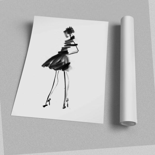 Little Black Dress - Graphic Art Print on Paper