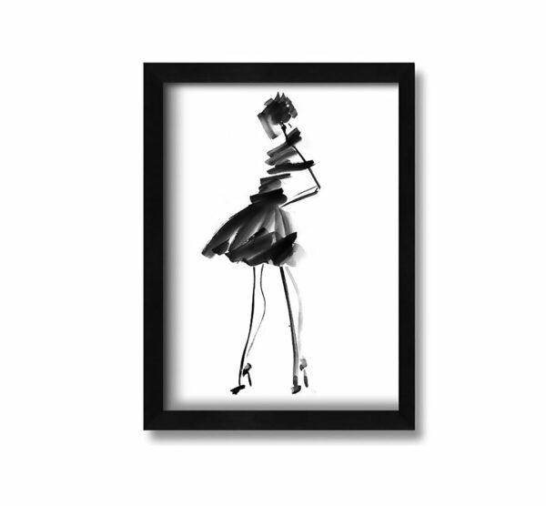 Little Black Dress - Picture Frame Graphic Art on Canvas