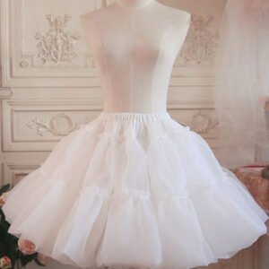 Lolita Petticoat Skirt Layered Ruffle Voile White Lolita Underskirt