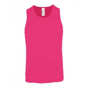 (M, Neon Pink) SOLS Mens Sporty Performance Tank Top