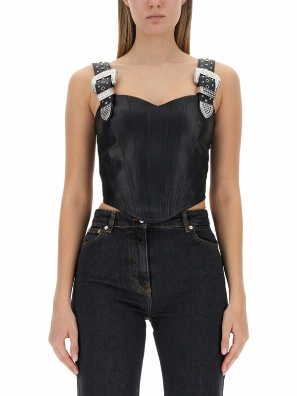 M05CH1N0 Jeans Top Bustier