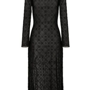 MARINE SERRE- Moonogram Mesh Tube Dress