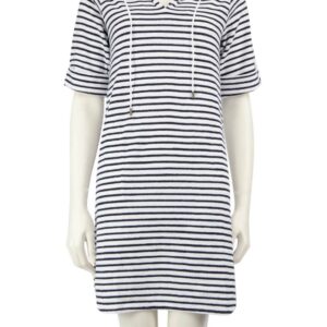 ME+EM Striped Hooded Sweater Dress