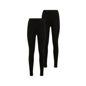 (M/L 12-14) Women's 2 Pack Black Viscose full Length Leggings