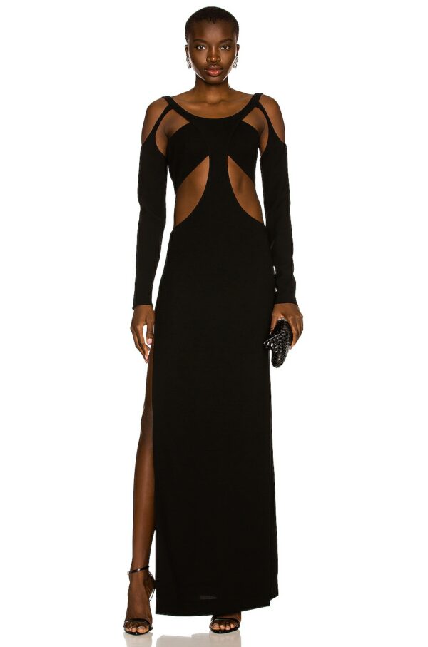 MONOT Cutout Backless Maxi Dress in Black - Black. Size 2 (also in ).