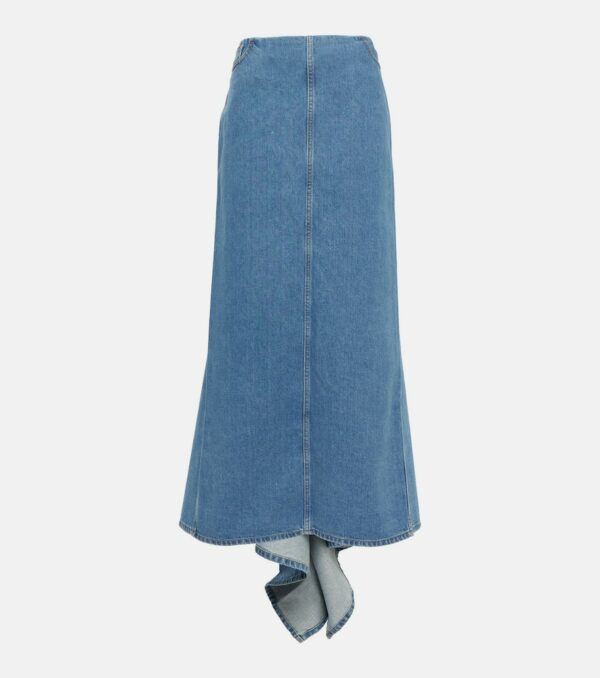 Magda Butrym Asymmetrical denim maxi skirt