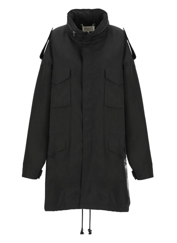 Maison Margiela High-neck Oversized Logo Raincoat