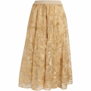 Marina Rinaldi Embroidered-Tulle Maxi Skirt