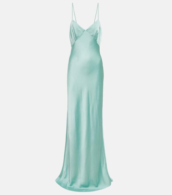 Max Mara Selce satin slip maxi dress