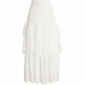 Max & Co. Broderie Tiered Maxi Skirt