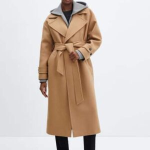 Maxi lapel Manteco wool coat medium brown - Woman - XL - MANGO