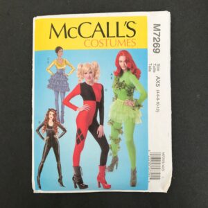 Mccalls Sewing Pattern M7269 Size 4-20 Comic Book Womens Villain Cosplay Costume Bodysuit Unitard Spandex Suit Ruffle Skirt - Trixy Xchange