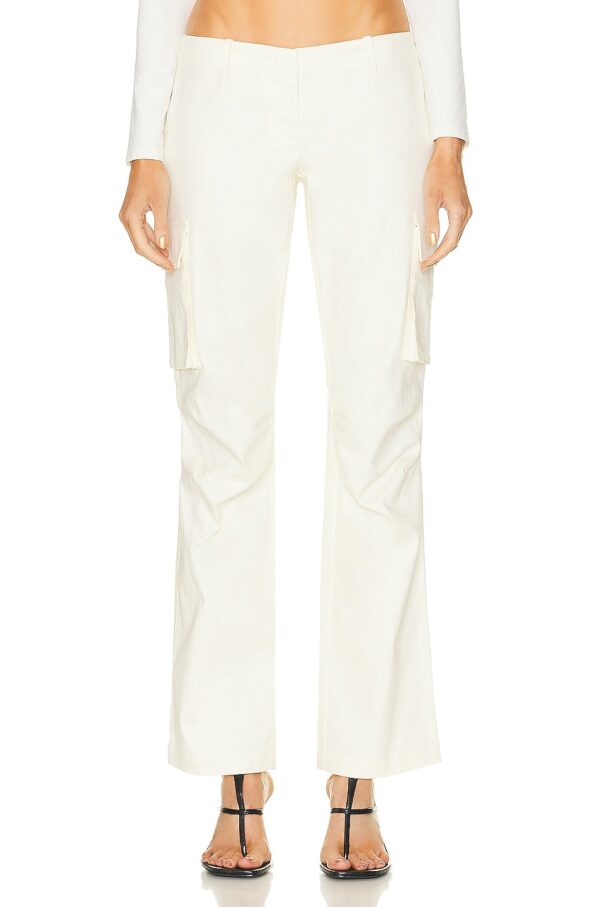 Miaou Raven Cargo Pant in Creme - Cream. Size L (also in M, XL).