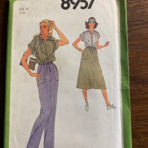 Misses/Women's Skirt & Pants, Shorts | Cargo Simplicity #8957 Pattern | Uncut Sew Size 10 - 1979