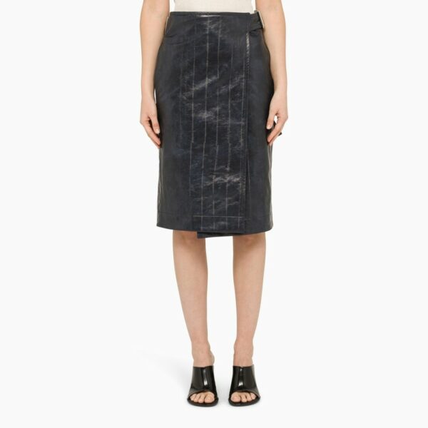 Mistral leather pencil skirt