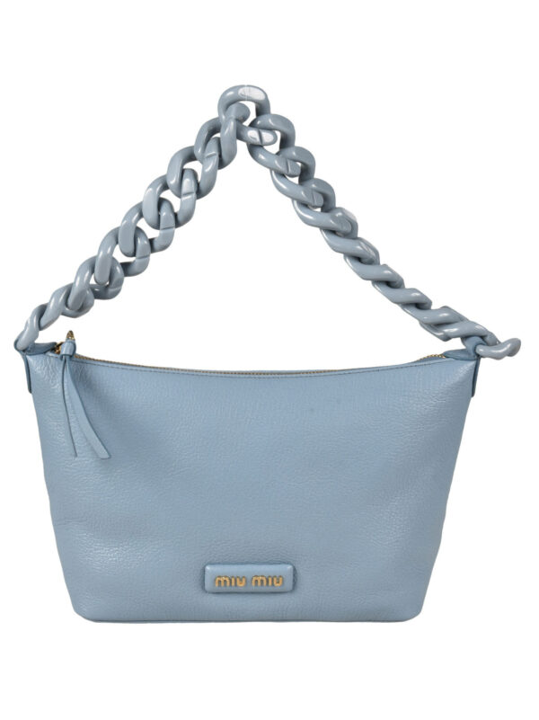 Miu Miu Chain Strap Logo Embossed Shoulder Bag