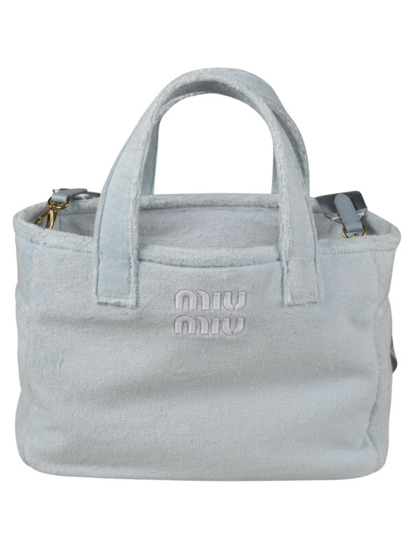 Miu Miu Logo Embossed Top Handle Shopper Bag