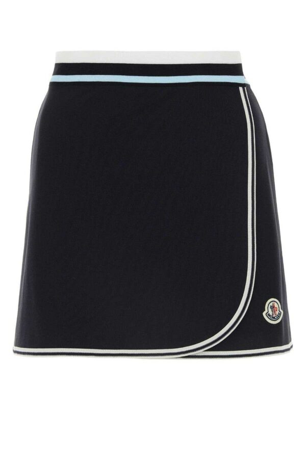 Moncler A-line Logo Patch Tennis Skirt