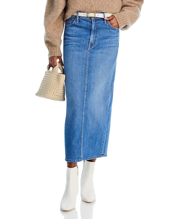 Mother The Pencil Pusher Denim Midi Skirt