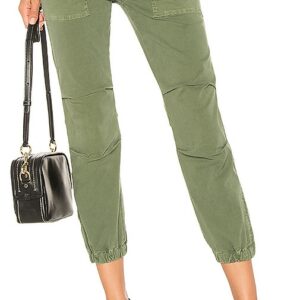 NILI LOTAN Cropped Military Pant in Green. Size 12, 2, 4, 6, 8.