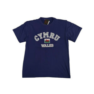 (Navy, S) New Men's Women's Billie Wales Welsh Short Sleeve Embroidered Cymru T Shirt Top