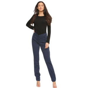 (Navy - ST3, 10) Ladies Denim Jeans High Waist Skinny Trouser Pants