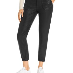 Paige Mayslie Cropped Coated Jogger Pants