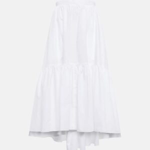 Patou Tiered cotton midi skirt